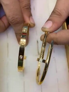 Artificial Cartier bracelet and rings